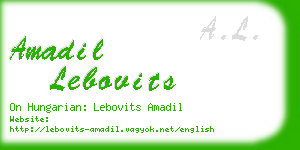amadil lebovits business card